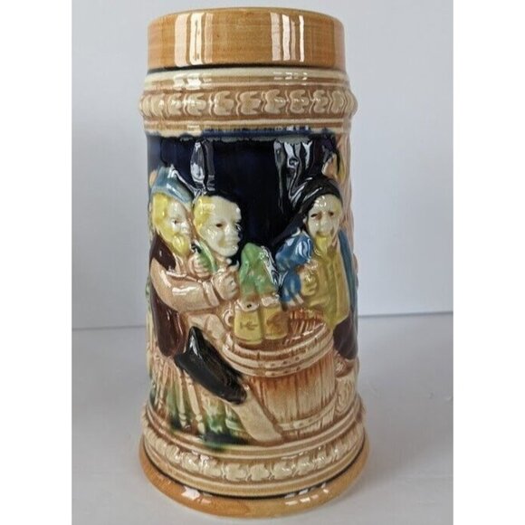 Vintage Collectible Embossed German Beer Stein Made in Japan 7 Inch Tall - Picture 1 of 10